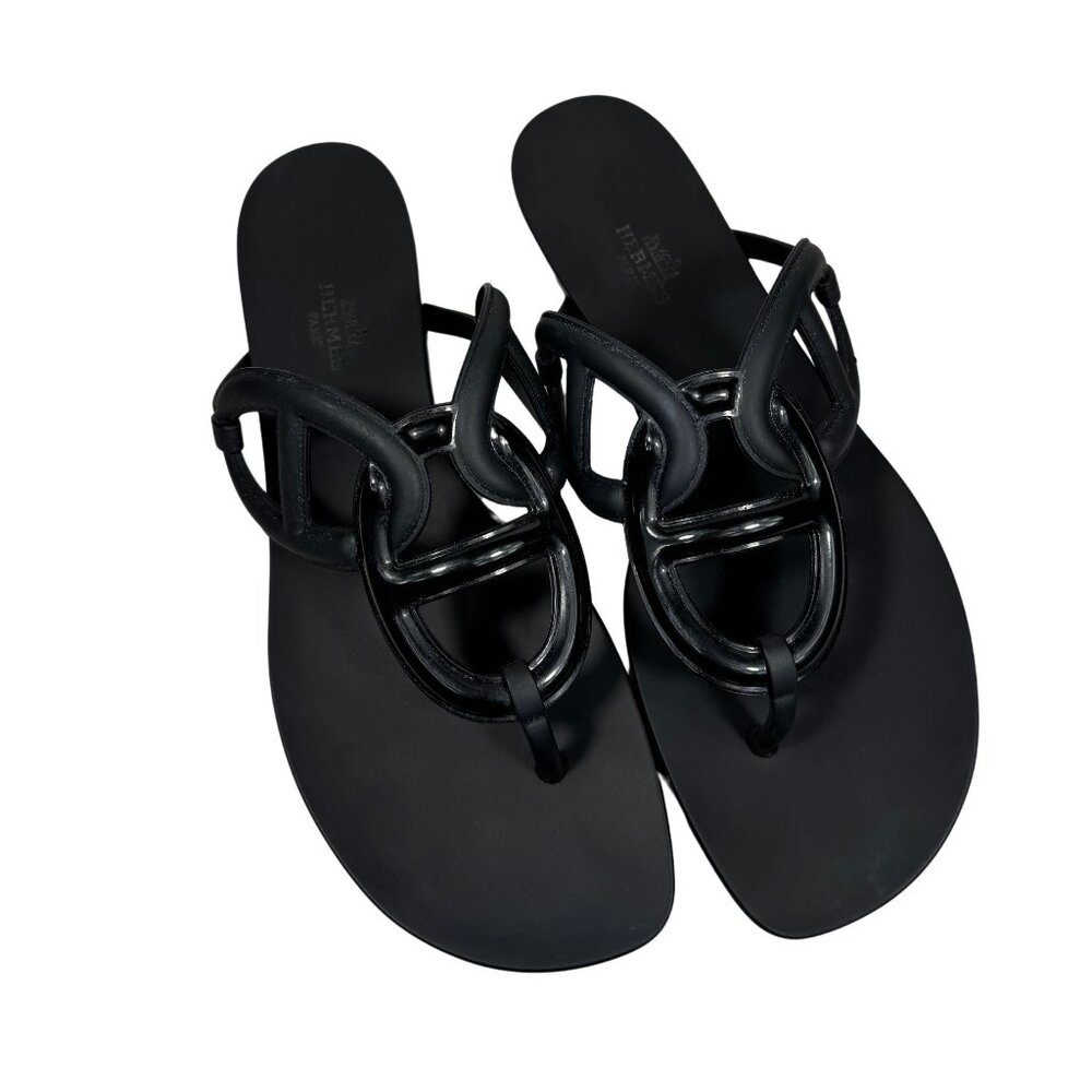 Hermes Egerie Sandal - Black - Size 9.5/EU40